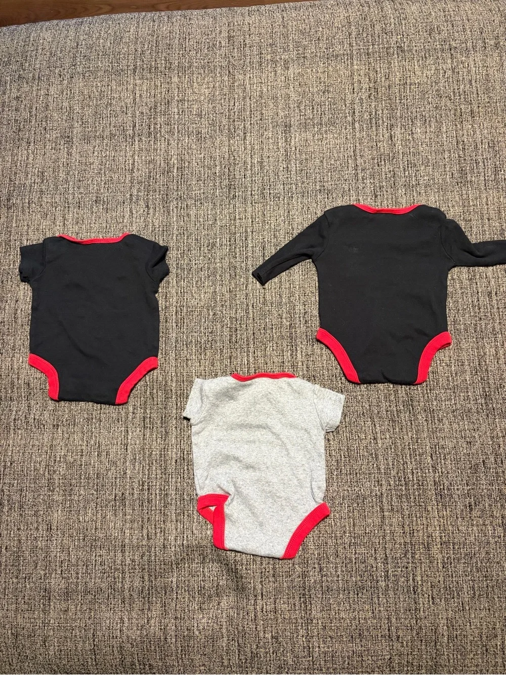 Nebraska Huskers Baby One-Piece Bodysuit - Red & Black Bundle 3 pcs